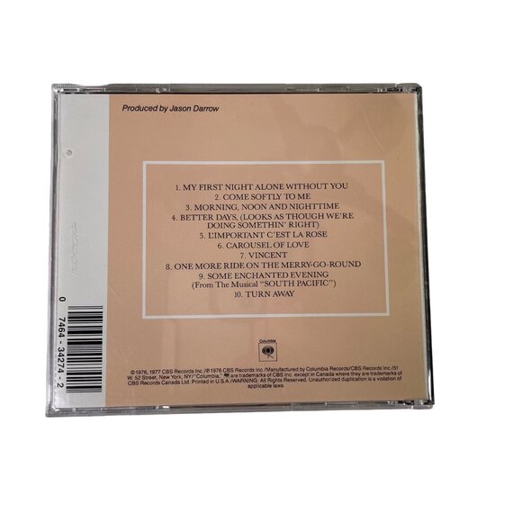 Jane Olivor First Night Folk Audio Music CD 1977 10 Tracks u b - Picture 2 of 2